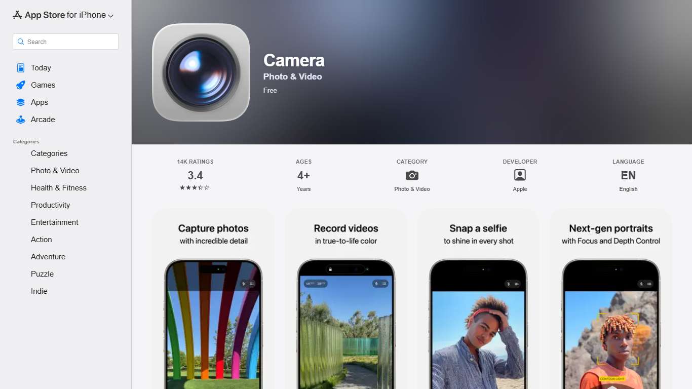 ‎Camera App - App Store