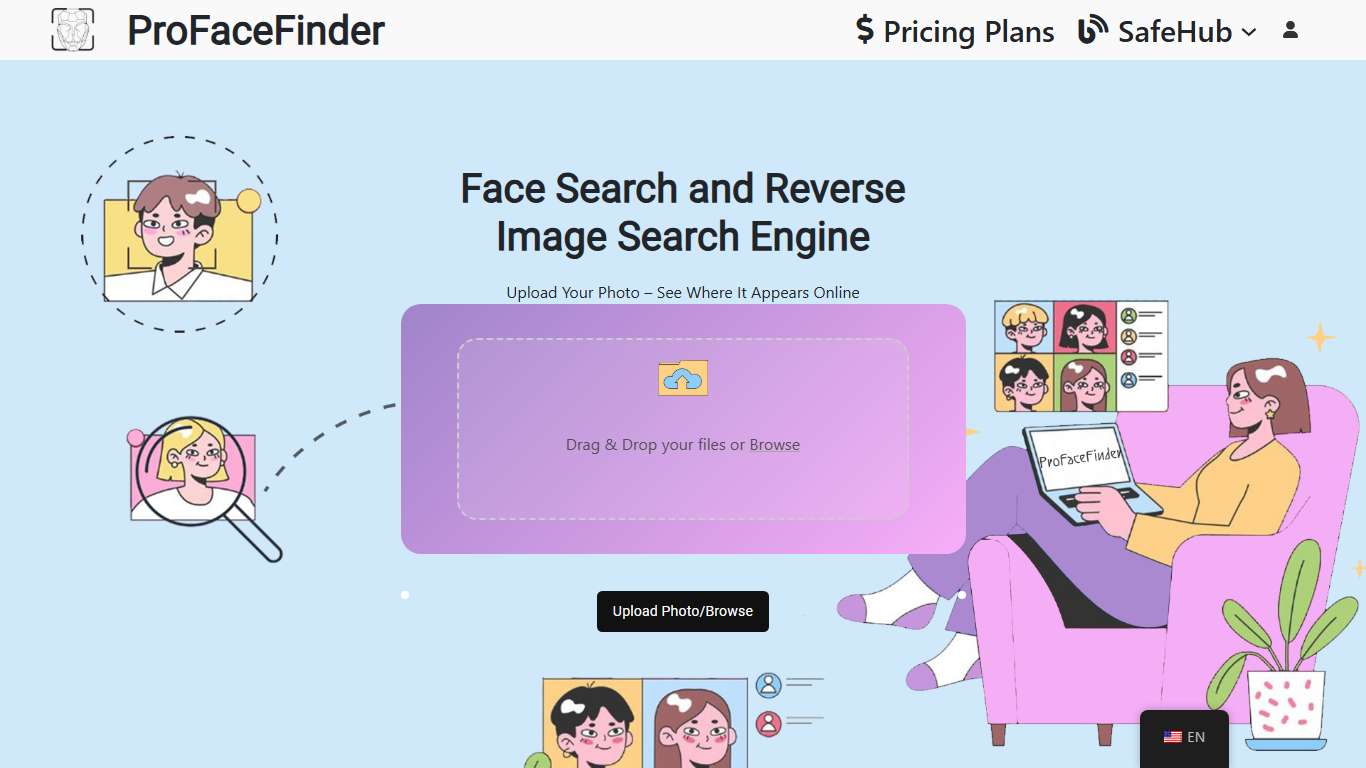 ProFaceFinder - Face Search and Reverse Image Search Engine
